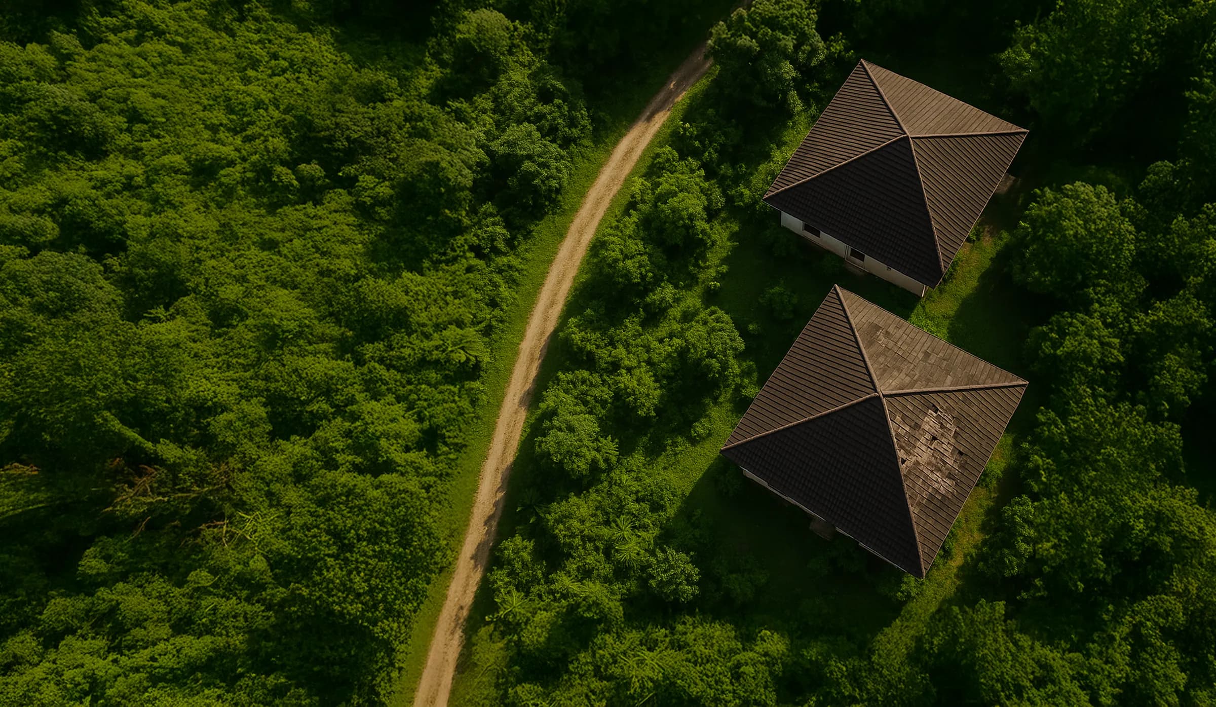 Aerial roof view